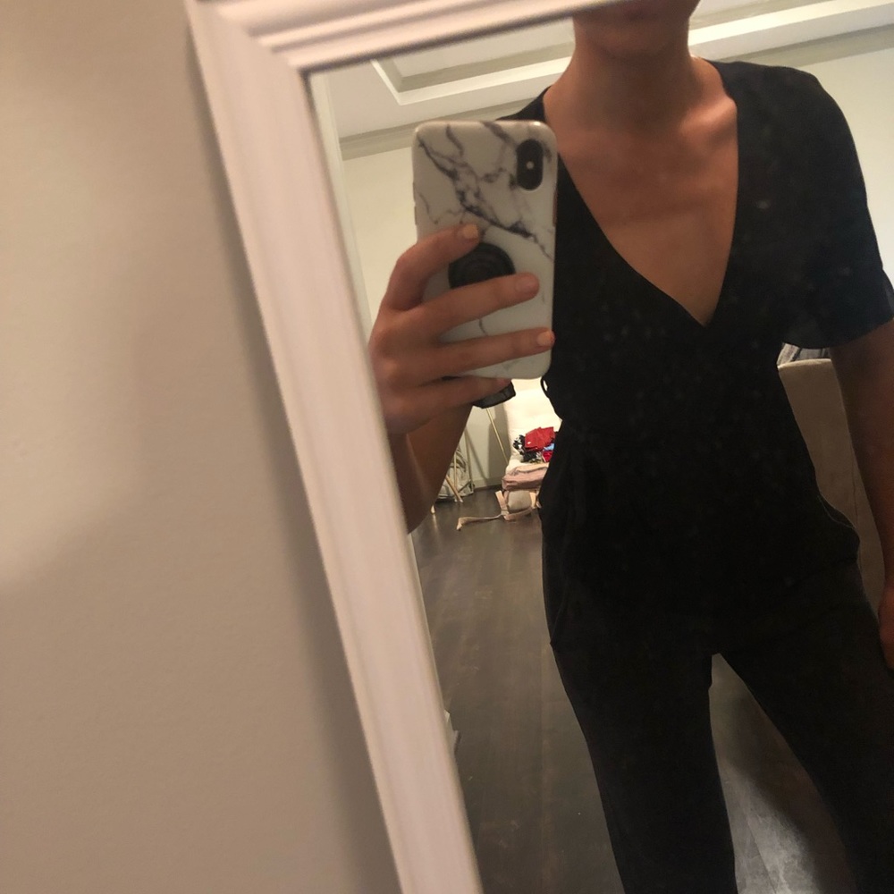 Zara Black Wrap Blouse